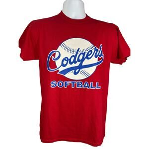 VINTAGE Russell Athletic NuBlend Red Shirt Codgers Softball Small